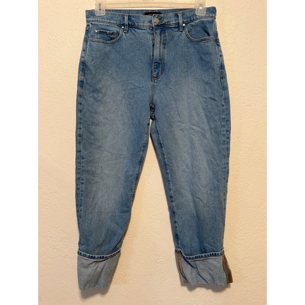 Ann Taylor The Straight High Rise Jeans Light Wash Blue Denim Size 8